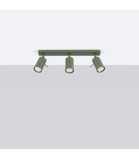 Ring Modern Spotlight Bar 3 Light Olive Green-2