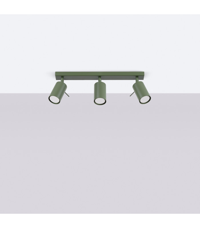Ring Modern Spotlight Bar 3 Light Olive Green-2