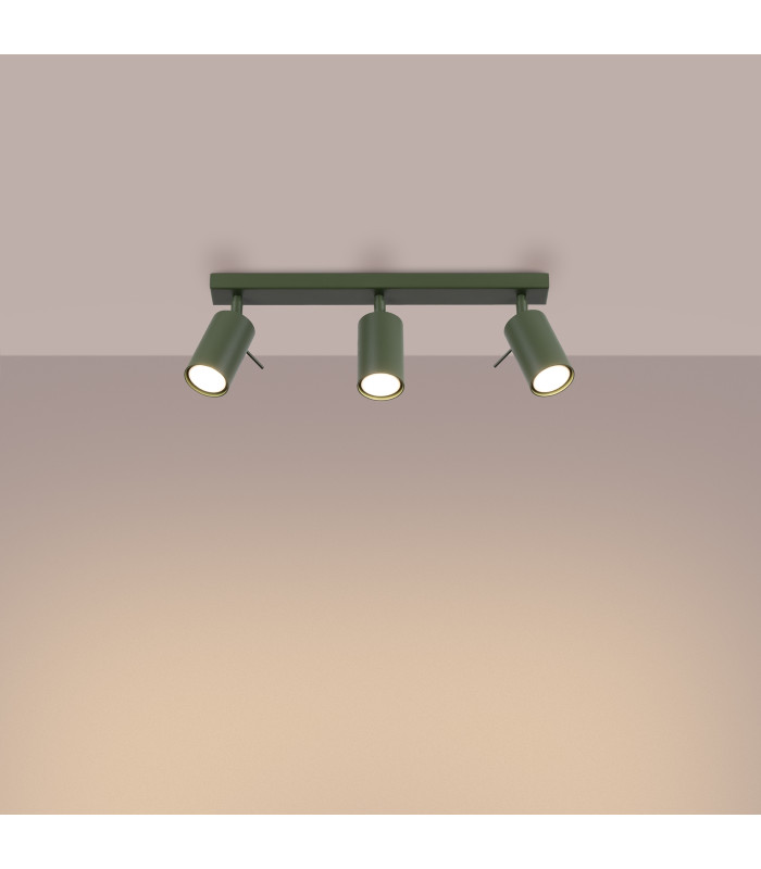 Ring Modern Spotlight Bar 3 Light Olive Green-3