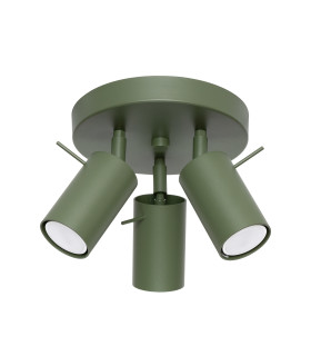 Ring Modern Ceiling Spotlight Cluster 3 Light Olive Green-1