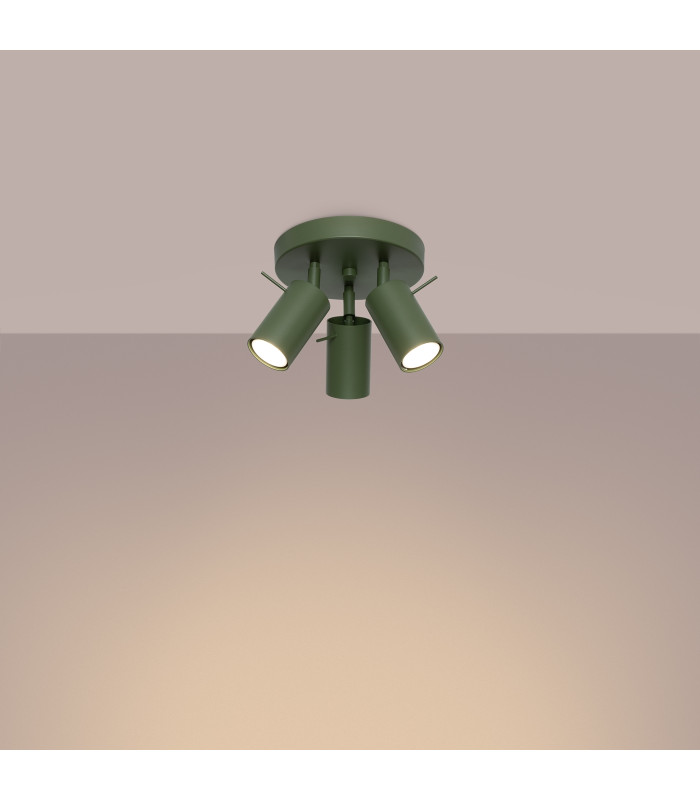 Ring Modern Ceiling Spotlight Cluster 3 Light Olive Green-3
