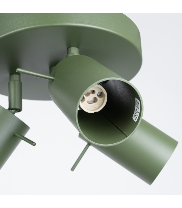 Ring Modern Ceiling Spotlight Cluster 3 Light Olive Green-5