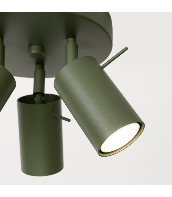 Ring Modern Ceiling Spotlight Cluster 3 Light Olive Green-6