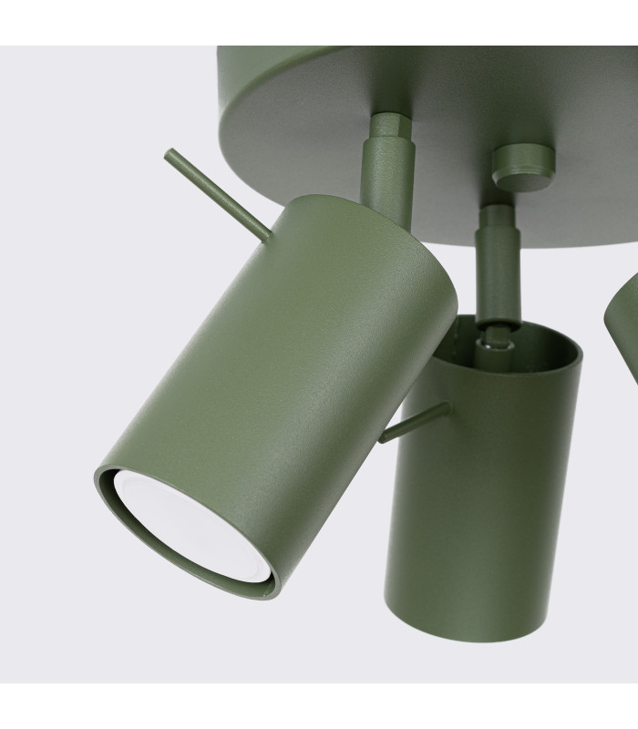 Ring Modern Ceiling Spotlight Cluster 3 Light Olive Green-7