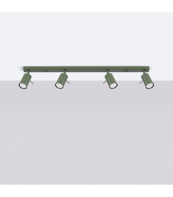 Ring Modern Spotlight Bar 4 Light Olive Green-2