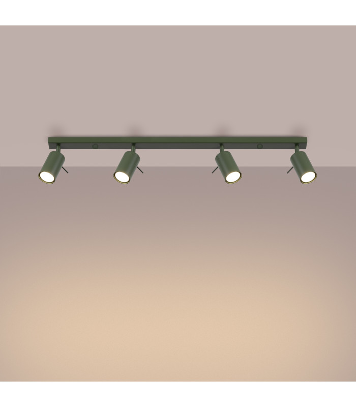 Ring Modern Spotlight Bar 4 Light Olive Green-3