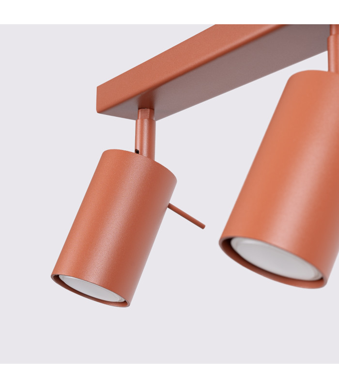 Ring Modern Twin Ceiling Lamp 2 Red Ochra-7