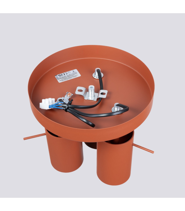 Ring Modern Ceiling Spotlight Cluster 3 Light Red Ochra-4