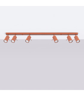 Ring Modern Spotlight Bar 6 Light Red Ochra-2