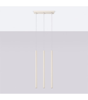 Pastelo Modern Bar Pendant 3 Light Beige-2