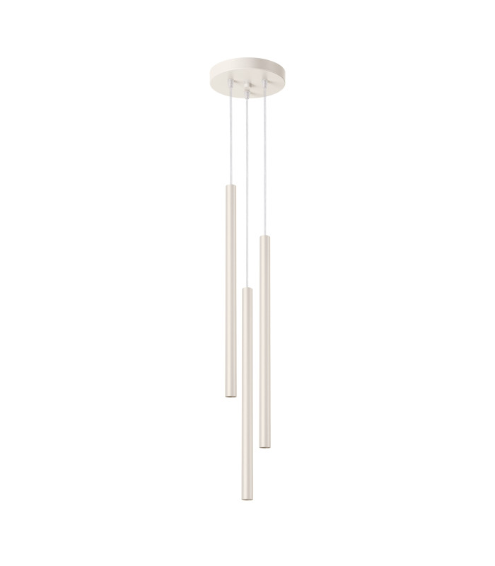Pastelo Modern Cluster Drop Pendant Lamp 3 Light Beige-1