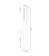 Pastelo Modern Cluster Drop Pendant Lamp 3 Light Beige-5