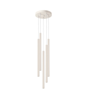 Pastelo Modern Cluster Drop Pendant Lamp 5 Light Beige-1