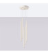 Pastelo Modern Cluster Drop Pendant Lamp 5 Light Beige-2
