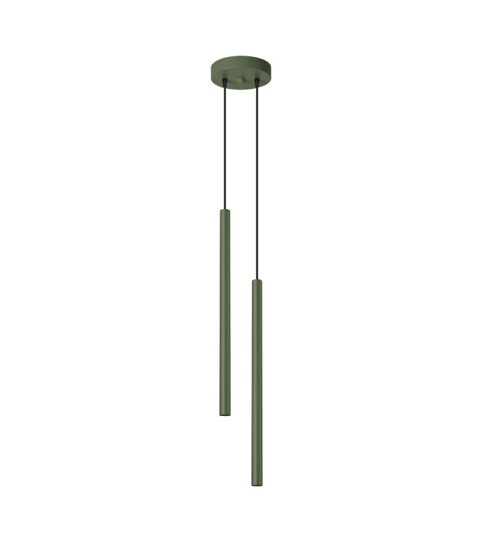 Pastelo Modern Cluster Drop Pendant Lamp 2 Olive Green-1