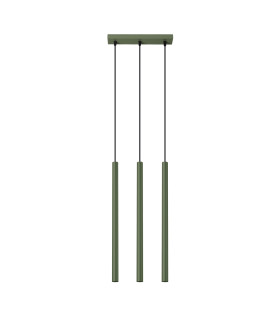 Pastelo Modern Bar Pendant 3 Light Olive Green-1