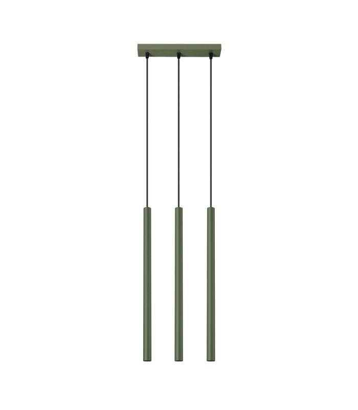 Pastelo Modern Bar Pendant 3 Light Olive Green-1