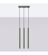 Pastelo Modern Bar Pendant 3 Light Olive Green-2