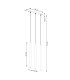 Pastelo Modern Bar Pendant 3 Light Olive Green-5