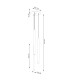 Pastelo Modern Cluster Drop Pendant Lamp 3 Light Olive Green-5