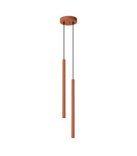 Pastelo Modern Cluster Drop Pendant Lamp 2 Red Ochre-1