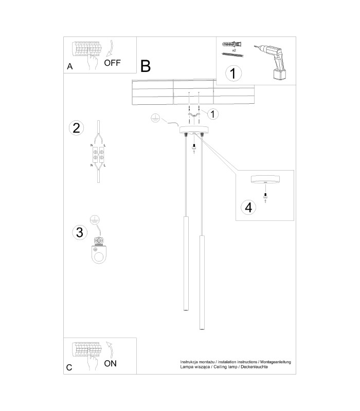 Pastelo Modern Cluster Drop Pendant Lamp 2 Red Ochre-6