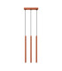 Pastelo Modern Bar Pendant 3 Light Red Ochre-1