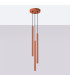 Pastelo Modern Cluster Drop Pendant Lamp 3 Light Red Ochre-2