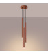 Pastelo Modern Cluster Drop Pendant Lamp 3 Light Red Ochre-3