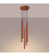 Pastelo Modern Cluster Drop Pendant Lamp 5 Light Red Ochre-3