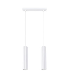 Karbon Minimalist Bar Pendant 2 Light White-1
