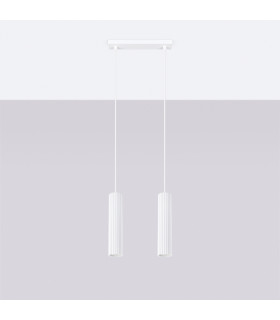 Karbon Minimalist Bar Pendant 2 Light White-2