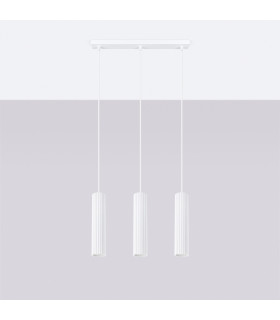 Karbon Minimalist Bar Pendant 3 Light White-2