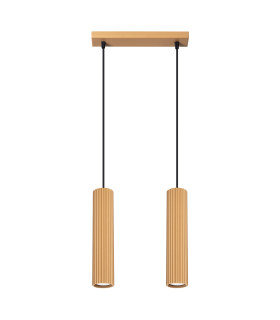 Karbon Minimalist Bar Pendant 2 Light Gold-1