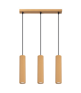 Karbon Minimalist Bar Pendant 3 Light Gold-1
