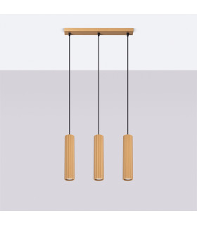 Karbon Minimalist Bar Pendant 3 Light Gold-2