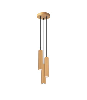 Karbon Minimalist Cluster Drop Pendant Lamp 3 Light Gold-1