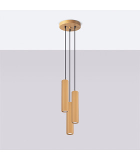 Karbon Minimalist Cluster Drop Pendant Lamp 3 Light Gold-2