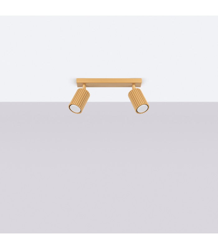Karbon Minimalist Twin Ceiling Lamp 2 Gold-2