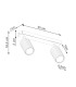 Karbon Minimalist Twin Ceiling Lamp 2 Gold-9