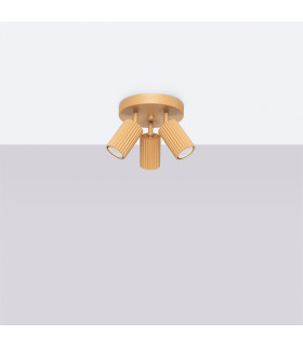 Karbon Minimalist Ceiling Spotlight Cluster 3 Light Gold-2