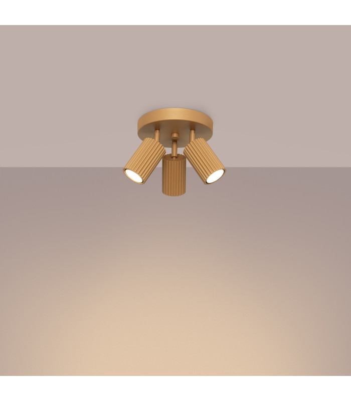 Karbon Minimalist Ceiling Spotlight Cluster 3 Light Gold-3