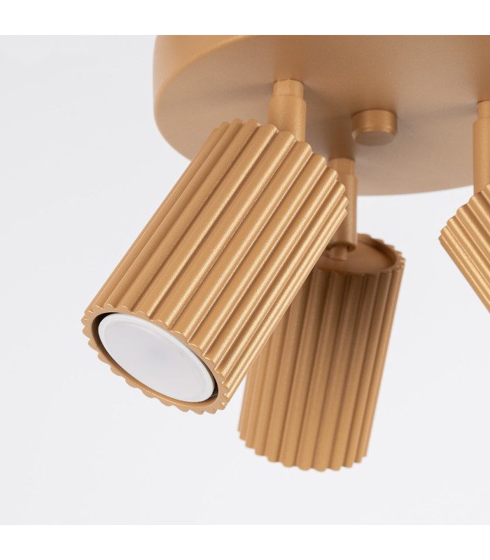 Karbon Minimalist Ceiling Spotlight Cluster 3 Light Gold-6