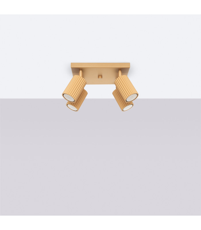 Karbon Minimalist Ceiling Spotlight Cluster 4 Light Gold-2