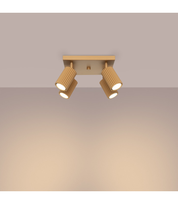 Karbon Minimalist Ceiling Spotlight Cluster 4 Light Gold-3