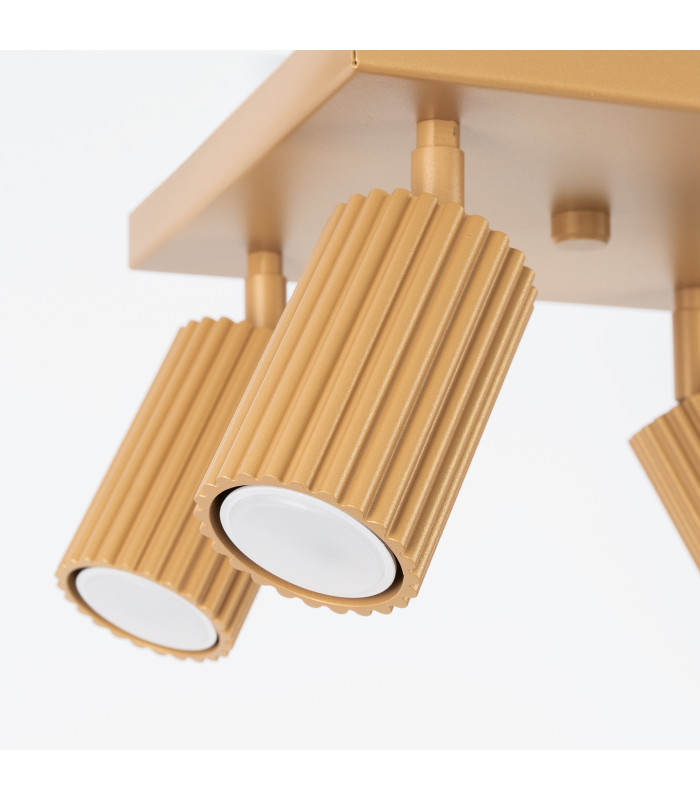 Karbon Minimalist Ceiling Spotlight Cluster 4 Light Gold-5