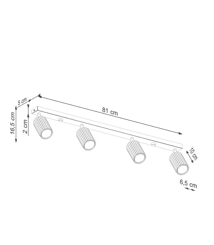Karbon Minimalist Spotlight Bar 4 Light Gold-9