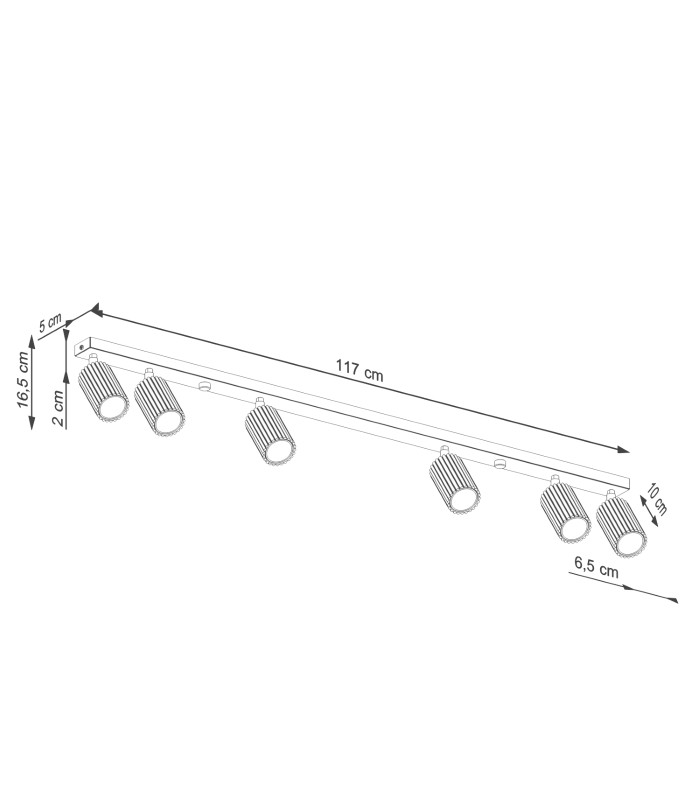 Karbon Minimalist Spotlight Bar 6 Light Gold-9