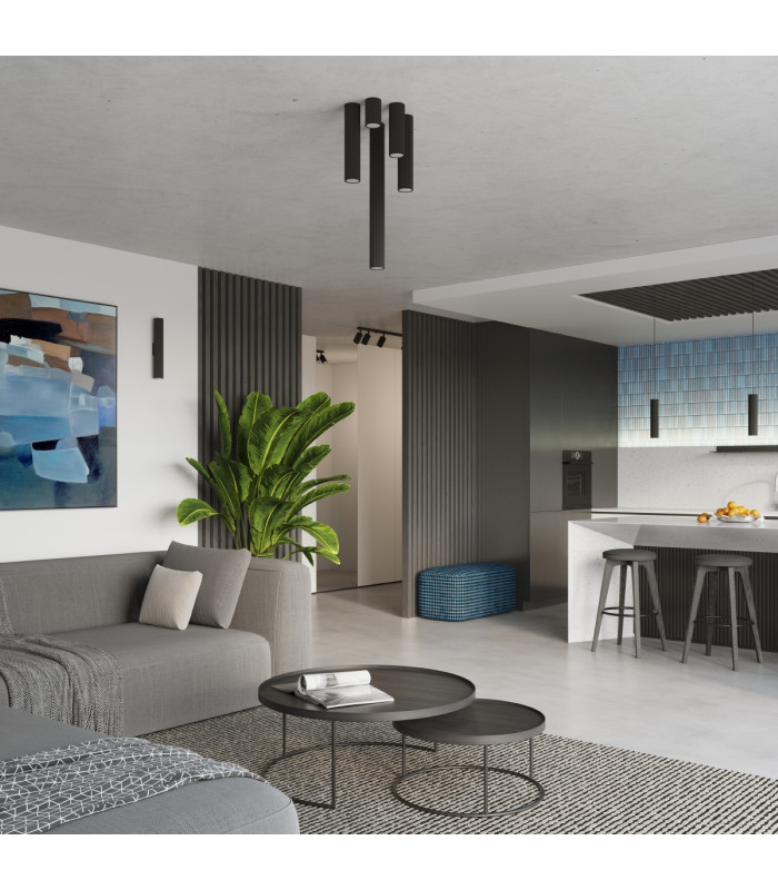Karbon Minimalist Surface Mounted Ceiling Lamp 60 Black-10