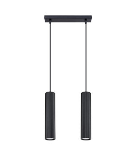Karbon Minimalist Bar Pendant 2 Light Black-1